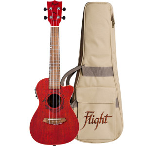 UKELELE FLIGHT CONCIERTO DUC-380CEQ CORAL