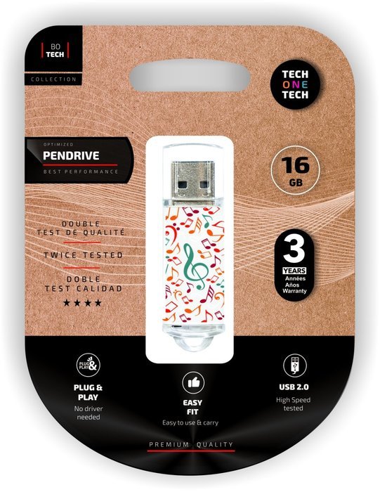 PENDRIVE USB CLAVE DE SOL 16 GB