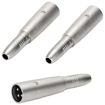 UNIDAD ADAPTADOR XLR MACHO A HEMBRA DE 1/4" CONECTOR XLR A CONECTOR DE AUDIO 6.35 MM