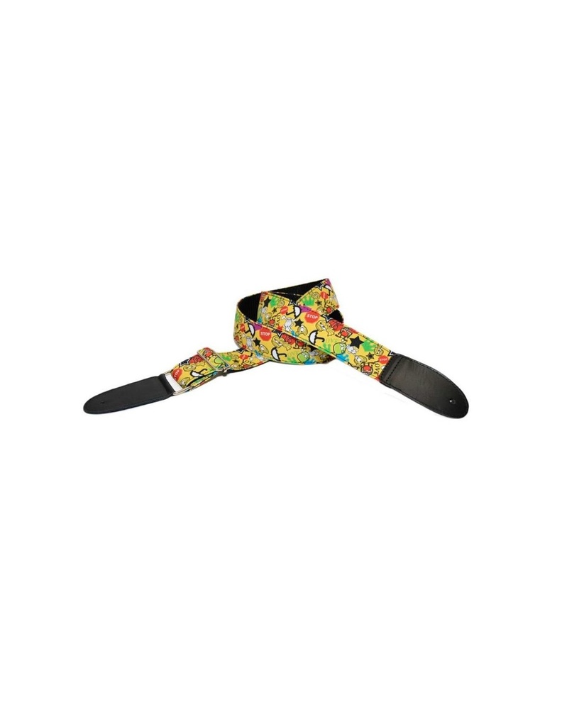 CORREA GUITARRA FUN AMARILLO BOURBON STRAP GUITAR