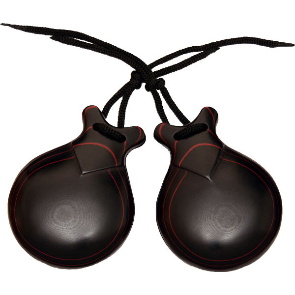 CASTAÑUELAS JALE 85 VR8 FIBRA NEGRA VETA ROJA