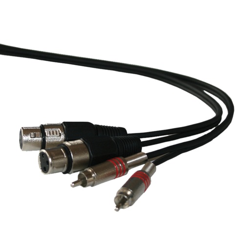 [15-5102] CABLE 2 RCA PLUG/2XLR FEMALE 3M
