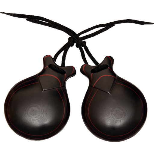 [85VR8] CASTAÑUELAS JALE 85 VR8 FIBRA NEGRA VETA ROJA