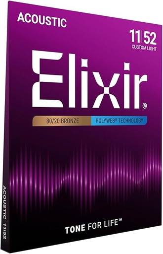 [C-3803512] CUERDAS ACUSTICAS ELIXIR POLYWEB 11025 (11-52)