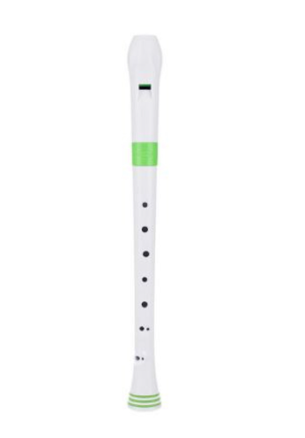 [C-5206916] FLAUTA NUVO RECORDER DIGITACION ALEMANA BLANCA/VERDE